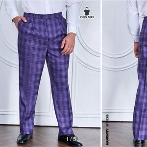 Men’s Purple Plaid Pants
